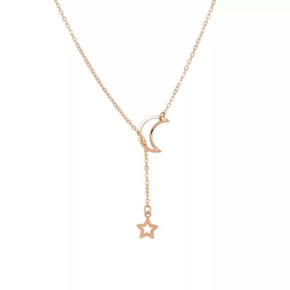 Jewelry - 💐 1 pc. Gold Color Moon Star Chain Necklace | OS